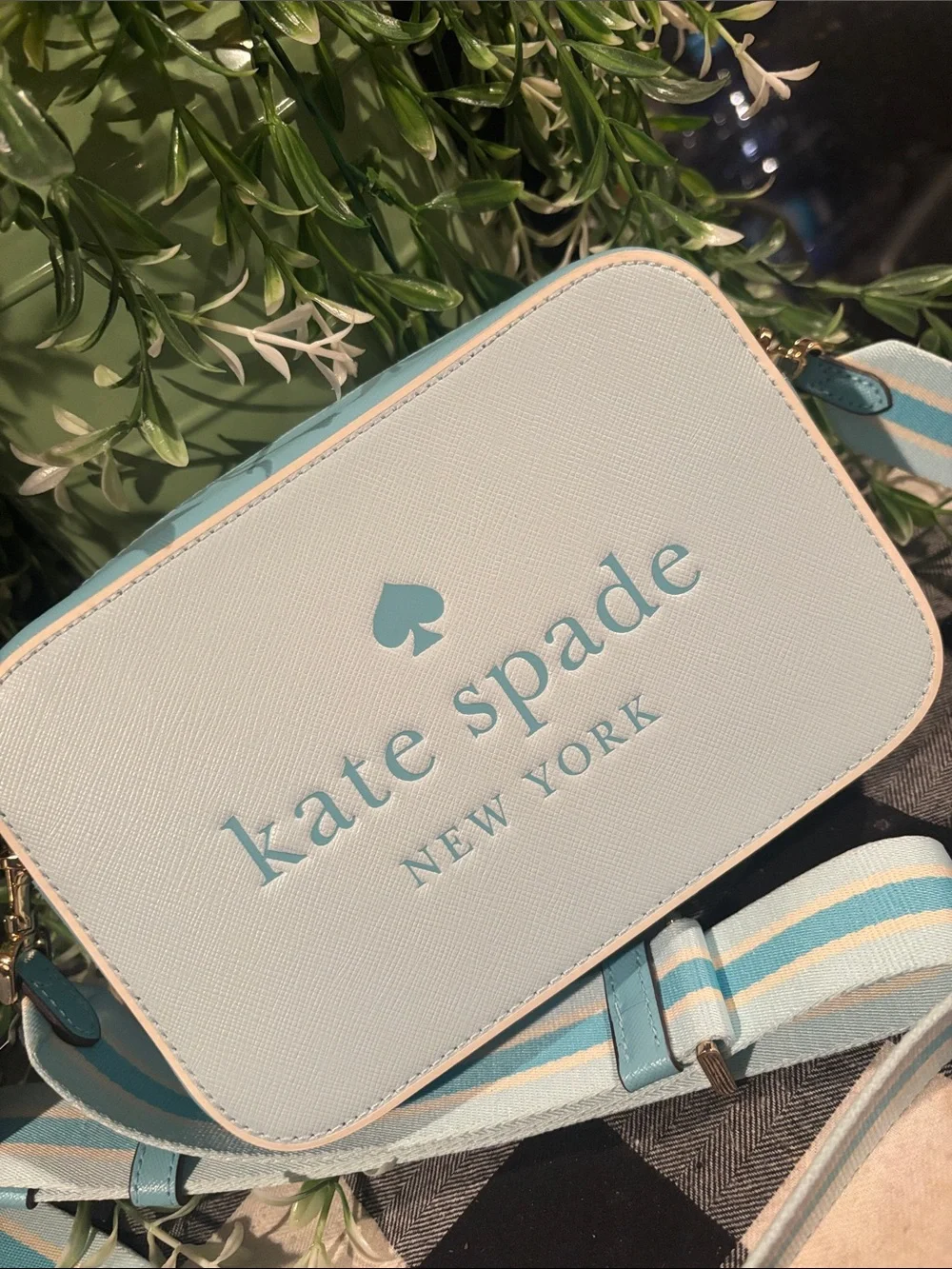 Kate Spade Oh Snap Colorblock Mini Camera Bag in crisp sky blue
